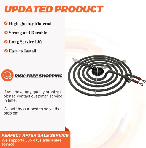 Miniatura 3 de Elemento de superficie de quemador Beaquicy MP21YA de 8 pulgadas con 5 vueltas, adecuado para Whirlpool Maytag Kenmore rp111pxsq1, kf330add1