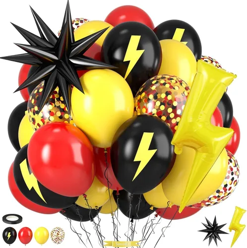 Miniatura 8 de Globos de Baloncesto, Globos de Confeti Naranja Negro Metálico Plateado con Globo de Papel de Aluminio de Baloncesto para Cumpleaños de Niño Fiesta