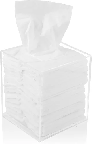 Miniatura 11 de Soporte acrílico para caja de pañuelos, dispensador transparente para pañuelos faciales, servilletas y hojas de secadora. Perfecto para baños