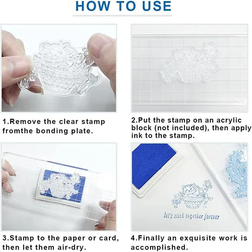 Miniatura 8 de Sellos transparentes de fondo de gaviotas para hacer tarjetas y decoraciones de álbumes de fotos, palabras de bendición, sellos de goma transparente