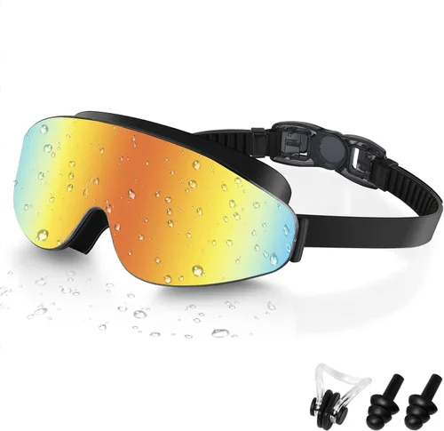 Miniatura 11 de Gafas de natación para niños, gafas de natación polarizadas para niños, visión amplia, antivaho sin fugas, gafas de natación para edades de 4 a 16