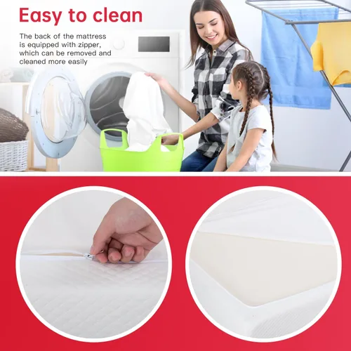 Miniatura 6 de Colchón individual de 5 pulgadas de espuma viscoelástica de gel para un sueño fresco, alivio de la presión, transpirable, colchón de firmeza media