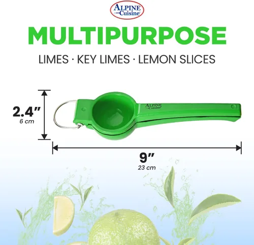 Miniatura 3 de Alpine Cuisine Exprimidor de lima con gancho – Exprimidor manual de cítricos de aluminio, exprimidor manual de cítricos, prensa de naranja y limón