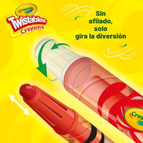 Miniatura 4 de Crayola Twistables - Crayones para niños (24 unidades) sin afilar, suministros para colorear para niños pequeños, menos desorden, relleno de media