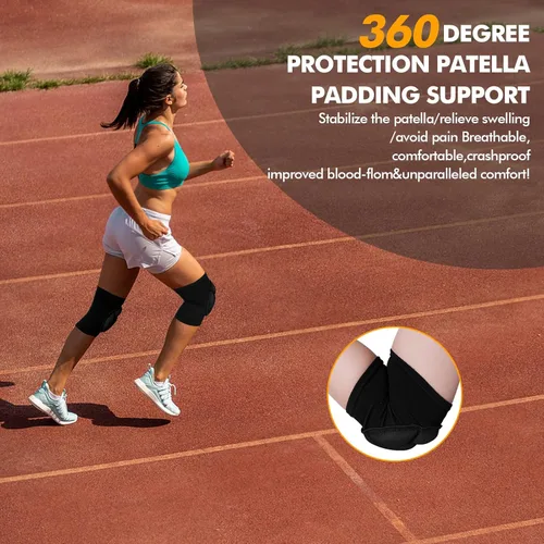 Miniatura 5 de Rodilleras protectoras, esponja gruesa antideslizante, rodilleras para mujer/hombre para voleibol, escalada en roca, ciclismo, baile, jardinería