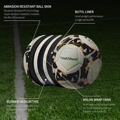 Miniatura 6 de Balón de fútbol que brilla en la oscuridad tamaño 5 con bomba de luz para adolescentes y adultos, regalos de fútbol