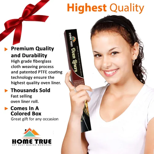 Miniatura 7 de Home True Ovenliner - Alfombrilla antiadherente para microondas, tostadora, color negro, 70 x 16.25 pulgadas