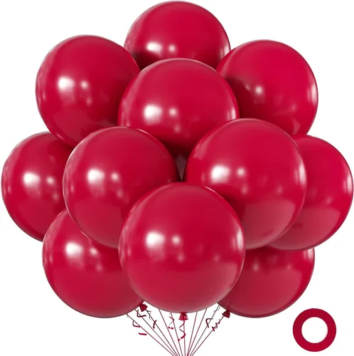 Miniatura 2 de KALOR Globos color morado ceniza de 18 pulgadas, 10 globos de látex mate, globos redondos grandes para bodas, baby shower, fiestas de cumpleaños