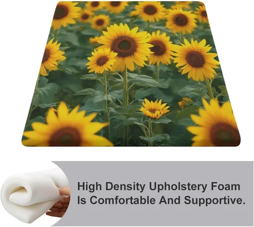 Miniatura 3 de Cojín cuadrado de gel refrescante con semillas de girasol de espuma viscoelástica, almohadilla para silla de oficina para aliviar el dolor