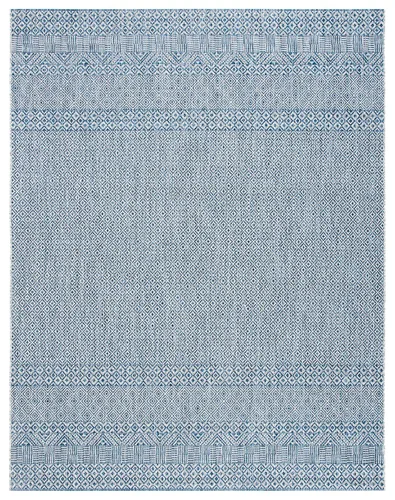 Miniatura 26 de SAFAVIEH Alfombra lavable al aire libre, colección Courtyard - 2'3" x 5', gris y negro, no desprende pelusa y fácil limpieza, ideal para patio