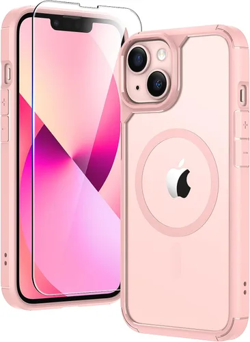 Miniatura 10 de TAURI Funda magnética 2 en 1 transparente para iPhone 14 Pro, compatible con Magsafe [no amarillenta] con protector de pantalla, protección de grado