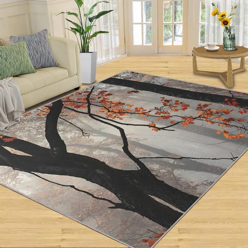 Miniatura 15 de Autumn Forest Rugs for Bedroom, Lake Forest Area Rug, Landscape Photo Rugs for Living Room, Indoor Non-Slip Rug, Machine Washable Carpet for Front