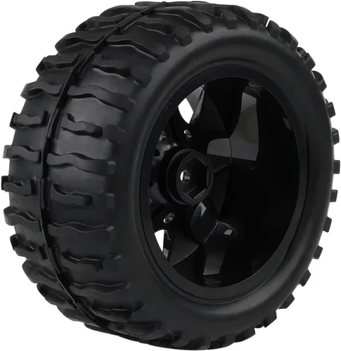 Miniatura 6 de Neumáticos y ruedas RC 1/10, 4 piezas, 0.472 in hexagonal de 2.8 pulgadas, juego de neumáticos todoterreno para Traxxas Rustler Stampede Slash