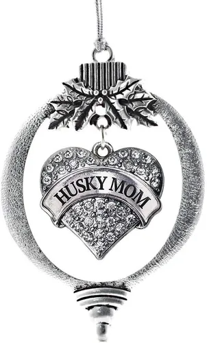 Miniatura 64 de Inspired Silver Adornos festivos de dije de corazón pave de plata con circonitas cúbicas