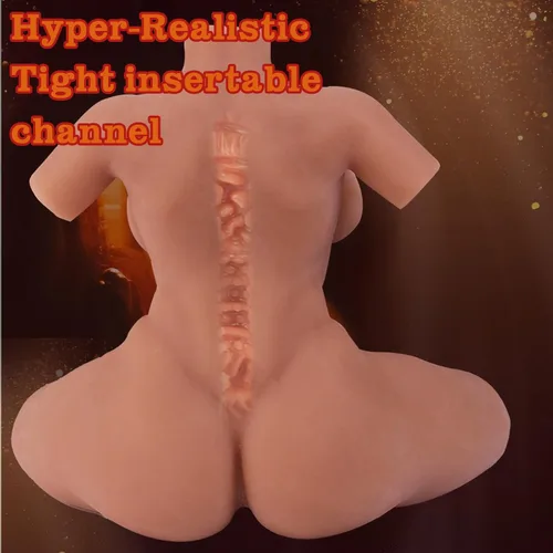 Miniatura 5 de 4.5 libras Unisex FUTA para hombres, pareja gay, muñeca sexual transexual para hombres con consolador flexible, pechos y anal, muñeca de torso