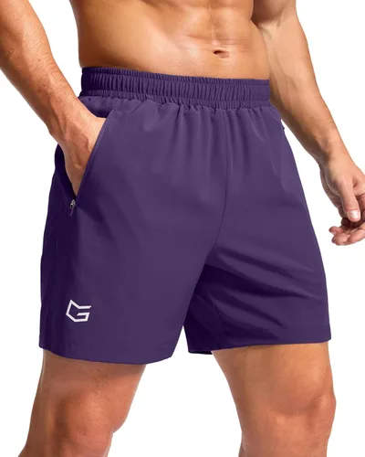 Miniatura 32 de G Gradual Pantalones cortos deportivos para correr para hombre con bolsillos con cremallera, de secado rápido, de 7 pulgadas, 5 pulgadas, 9