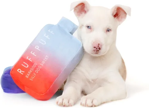 Miniatura 3 de RUFF PUFF Juguetes para perros – Divertido y lindo juguete de peluche para mascotas con chirriador – Juguete de perro de parodia – Juguetes