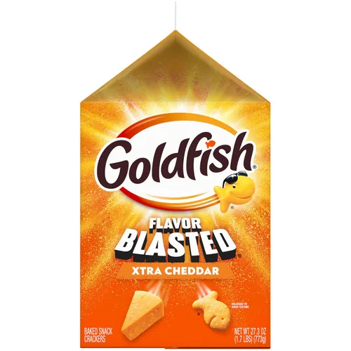 Miniatura 5 de Goldfish Galletas saladas con sabor extra a queso cheddar Flavor Blasted, caja de 27.3 oz