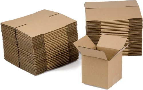 SUNLPH Paquete de 50 cajas de envío de 4 x 4 x 4 pulgadas, pequeñas cajas de cartón corrugado para correo y embalaje, color marrón