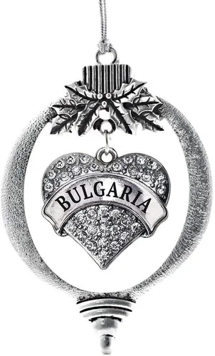 Miniatura 44 de Inspired Silver Adornos festivos de dije de corazón pave de plata con circonitas cúbicas