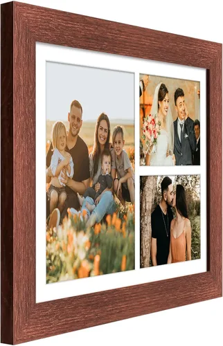 Miniatura 569 de Marcos de Fotos Collage de 13.5X15.5 con 7 Aberturas para Fotos de 4X6, Marco de Fotos Múltiples con Paspartú para Decoración de Pared, Grano