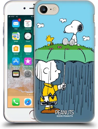 Miniatura 365 de Head Case Designs Funda de gel con licencia oficial de Peanuts Snoopy & Woodstock Halfs and Laughs [protección de grado militar] compatible