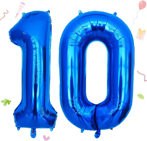 Miniatura 75 de Globos de números de 40 pulgadas del 0 al 9 dorados grandes del número 0, globos digitales para suministros de decoración de celebración de fiesta