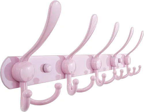 Miniatura 57 de Dseap - Perchero para pared, 5 ganchos triples, resistente, acero inoxidable, riel de gancho de metal para abrigos, sombreros, toallas, bolsos
