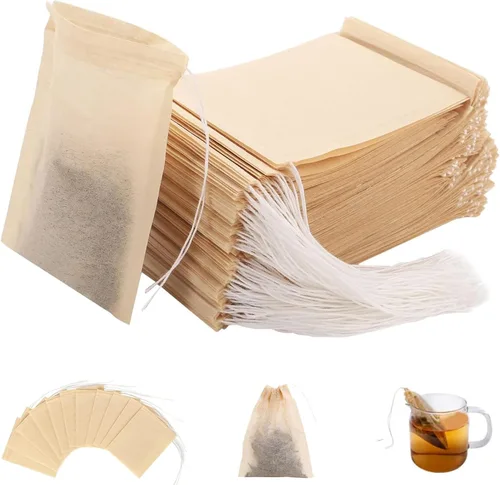 200 bolsas de filtro de té, bolsas de filtro de té desechables para té de hojas sueltas de materiales naturales seguros, bolsas de té vacías