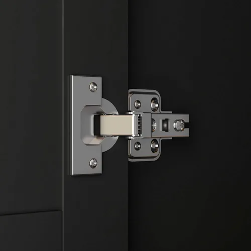Miniatura 7 de Armario con espejo, armario de 2 puertas con 2 cajones y barra extensible para colgar, organizador de ropa tipo A negro