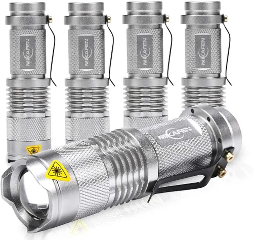 Miniatura 8 de Mini Cree Q5 - Linterna LED, 300 lúmenes, 3 velocidades (luz, luz baja, luz estroboscópica), foco ajustable, luz ampliable, DZ256, 3.00watts 5