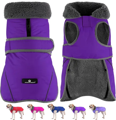 Miniatura 13 de Dogcheer Abrigo para Perro, Chaqueta Impermeable para Perro Abrigo de Invierno Reflectante para Mascotas con Gancho y Velcro Ajustable, Chaqueta