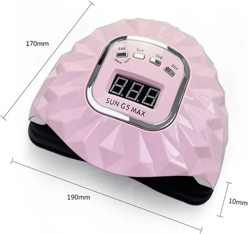 Miniatura 7 de Lámpara LED de uñas de 200 W para esmalte de gel, secador rápido de uñas con sensor automático, ajuste de 4 temporizadores, luz LED para uñas