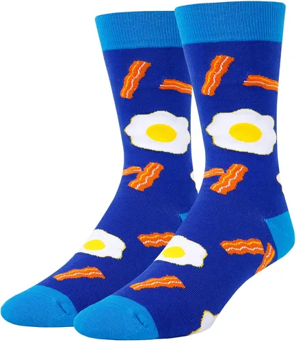 Zmart Divertidos calcetines de piña FIV Taco Popcorn Bacon Socks para hombres y niños, novedosos regalos de tacos de piña FIV, calcetines de comida,