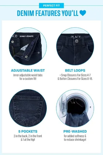 Miniatura 5 de The Children's Place Baby Toddler Boys Basic Bootcut Jeans