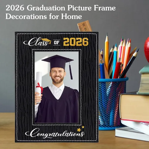 Miniatura 5 de FLYAB Marco de fotos de graduación Clase de 2025 - Regalos de graduación 2025 para hombres y mujeres, exhibición especial para una preciada foto