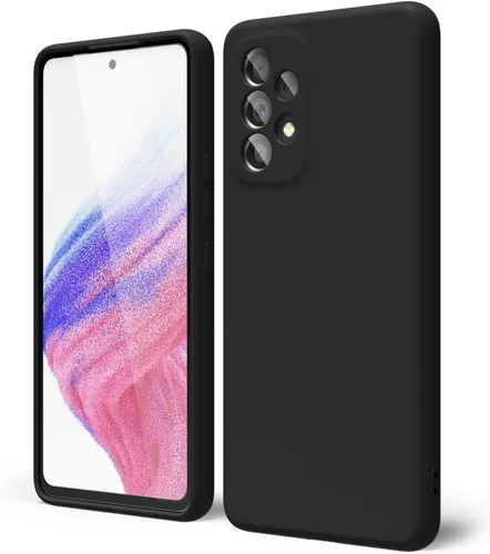 Miniatura 251 de oakxco Funda para teléfono Samsung Galaxy A12 con agarre de silicona líquida, linda delgada fina suave cubierta de gel de goma TPU lisa para mujeres