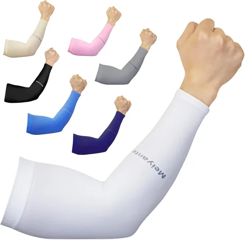 Miniatura 13 de Mangas de brazo para hombres y mujeres de trabajo, 1 par de protección solar UV UPF manga larga tatuaje cubre mangas para cubrir las mangas