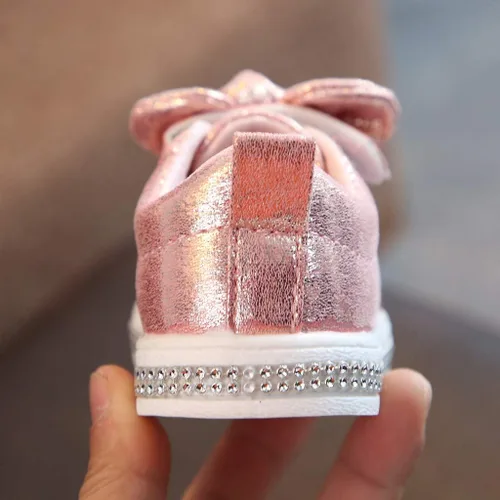 Miniatura 8 de XGao Zapatillas de deporte para bebés, niños y niñas, zapatos sin cordones para bebés, niñas y niñas, con lentejuelas brillantes, zapatos deportivos