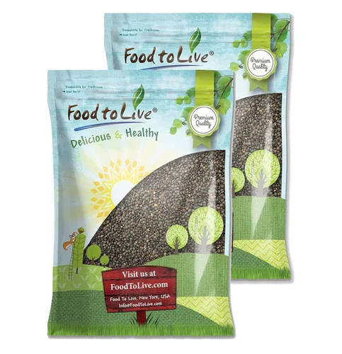 Miniatura 5 de Lentejas verdes francesas, 8 onzas – Frijoles secos enteros, crudos, germinables, veganos, kosher, a granel. Sabor profundo a pimienta. Rico