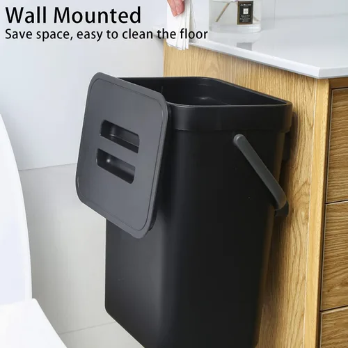 Miniatura 3 de stonespace Bote de basura debajo del fregadero, cubeta de compostaje de cocina, cubeta de pañales, bote de basura colgante de 3.2 galones/12L