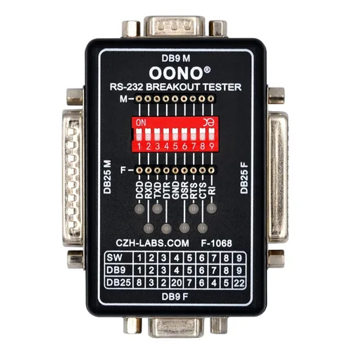 Módulo de prueba de ruptura RS232 con monitor LED, módulo de ruptura DB9M/F x DB25M/F