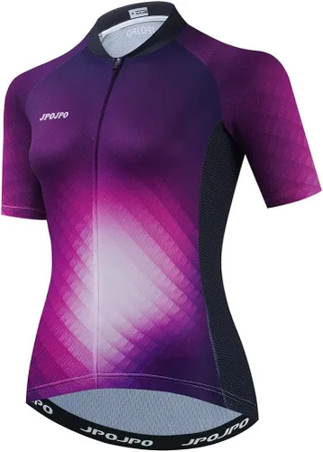 Cycling Jersey for Women, Short Sleeve Mountain Bike Shirt Cycle Bicycle Clothes Biking Tops S-3xl