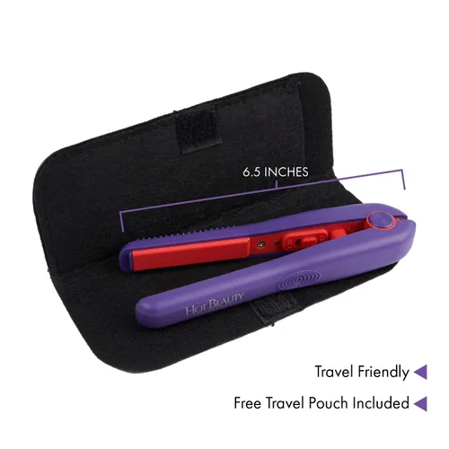 Miniatura 3 de Hot Beauty Mini plancha plana profesional de cerámica de 1/2 pulgada, antiencrespamiento, calentamiento rápido, estilo versátil para cabello rizado