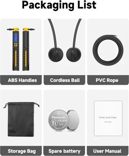 Miniatura 7 de KINTHEA 2 in 1 Smart Jump Rope with Counter and LED Display, Cordless Jumping Rope with Counter for Women, Men, All Age, Adjustable Skipping Rope