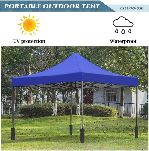 Miniatura 2 de Tienda de campaña desplegable, toldo desplegable de 10 x 10 pies, toldo Oxford 420D impermeable con revestimiento plateado, 10 x 10 pies