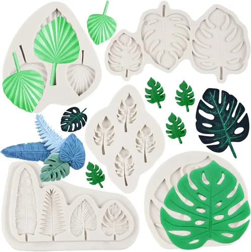 Miniatura 18 de Molde de Silicona de Hoja Molde de Hoja de Arce Molde de Fondant Moldes de Hoja de Rosa Moldes de Hojas de Helecho Moldes de Caramelo Para