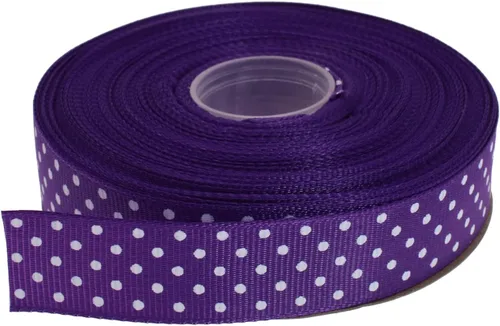 Miniatura 33 de Cinta de grogrén de lunares de 25 yardas cada rollo 100% poliéster (1 pulgada, beige)