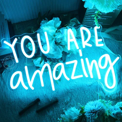 Miniatura 6 de SYLHOME Letrero de Luz LED de Neón "You Are Amazing" para Chicas y Niños, Decoración de Pared para Dormitorio, Sala de Estar, Salón de Clases