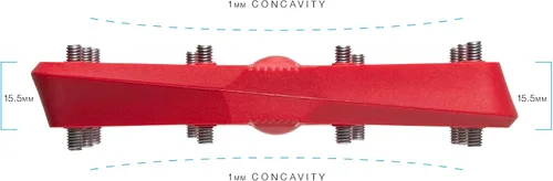 Miniatura 4 de Crankbrothers Stamp Pedales Planos MTB - Pedales de Bicicleta Ligeros, Versátiles y Duraderos de Tamaño Específico Rojo